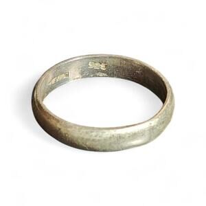 Simple Mens Ring , Stamped Mexican Sterling Silver 925